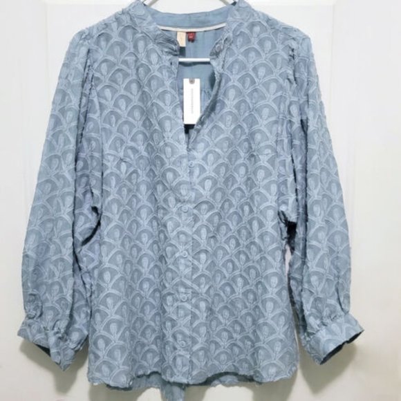NWT - Anthropologie - Bella Femme Buttondown by Pilcro - Lt. blue - 2X - Picture 1 of 3